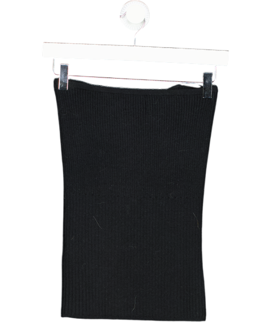 LOULOU STUDIO Black Cedros Cashmere Blend Strapless Ribbed-knit Top UK M