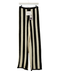 4th & Reckless Black Cuba Knitted Stripe Beach Trouse, size UK 8 — front