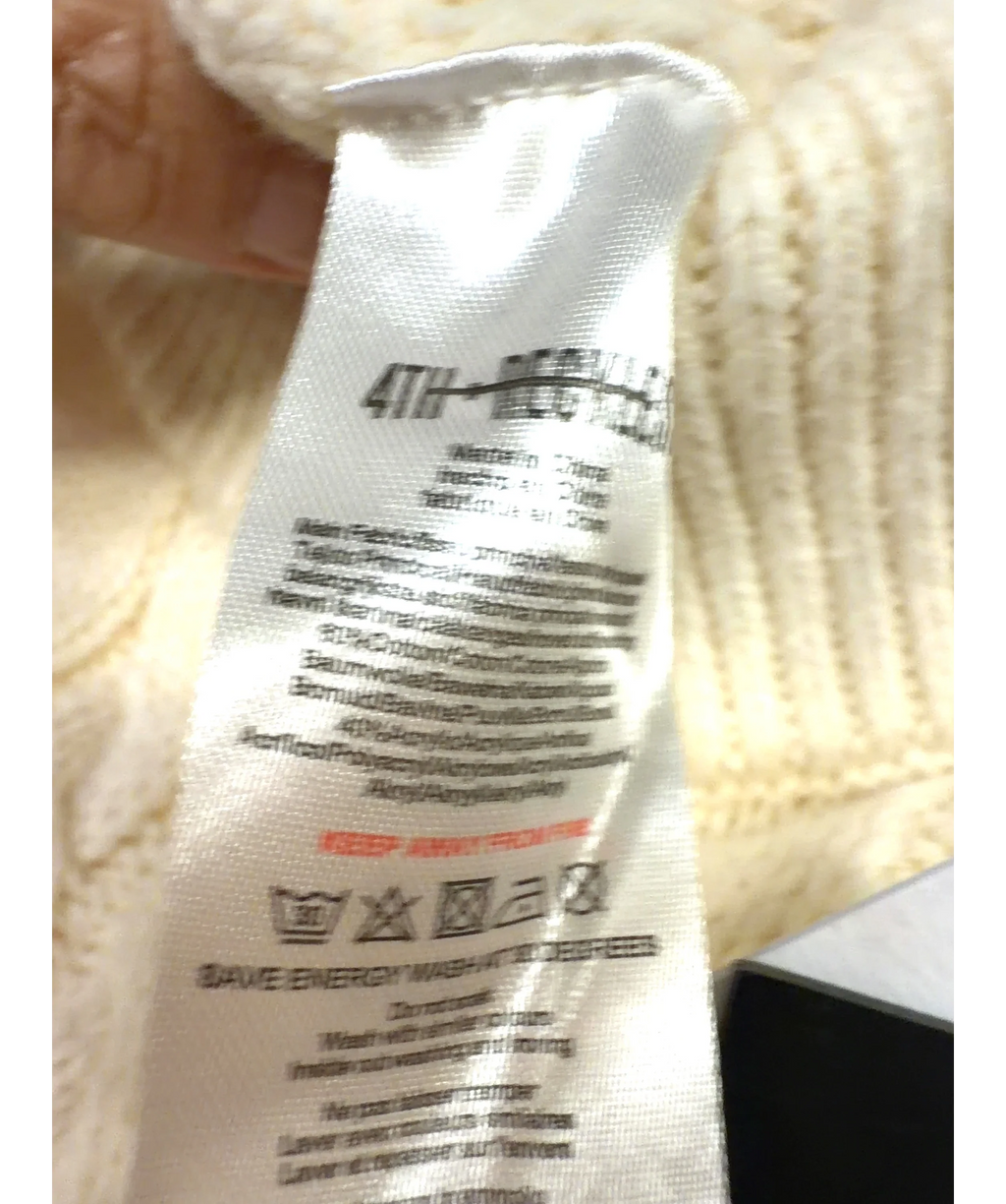 4th & Reckless Cream JORDAN TROUSER, size UK 8 — label