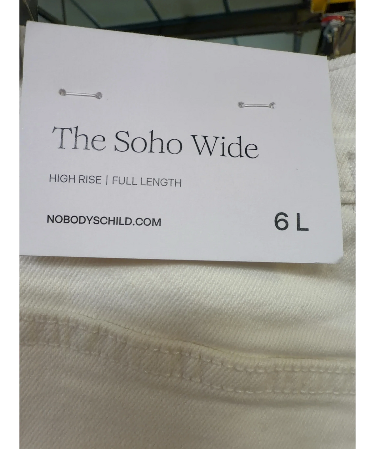 Nobody's Child off-white The Soho Wide, size UK 6 — label