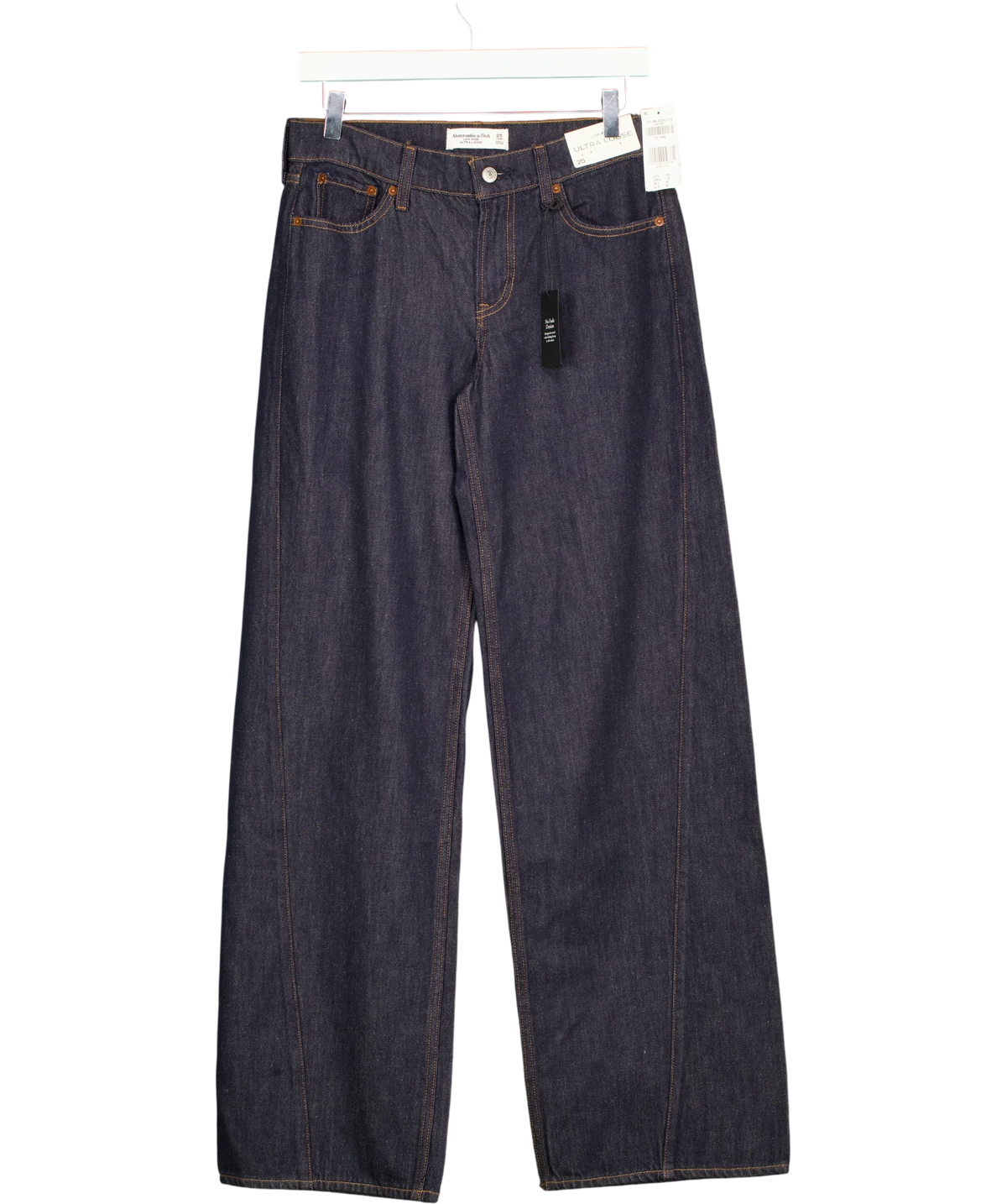 ABERCROMBIE & FITCH dark blue Low Rise Ultra Loose Jeans, size W25 — front