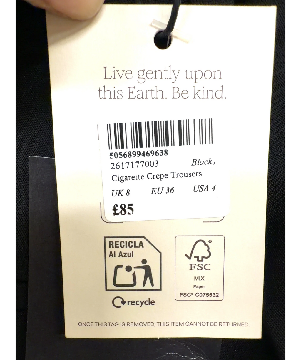 Nobody's Child Black Marnie, size UK 8 — label