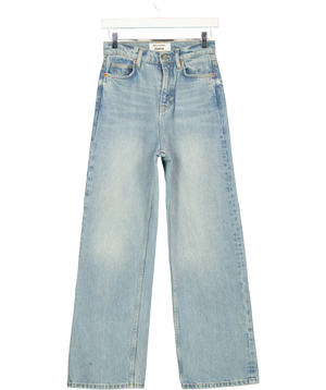 Reformation Wilder High Rise Wide Leg Cropped Jeans Blue W24