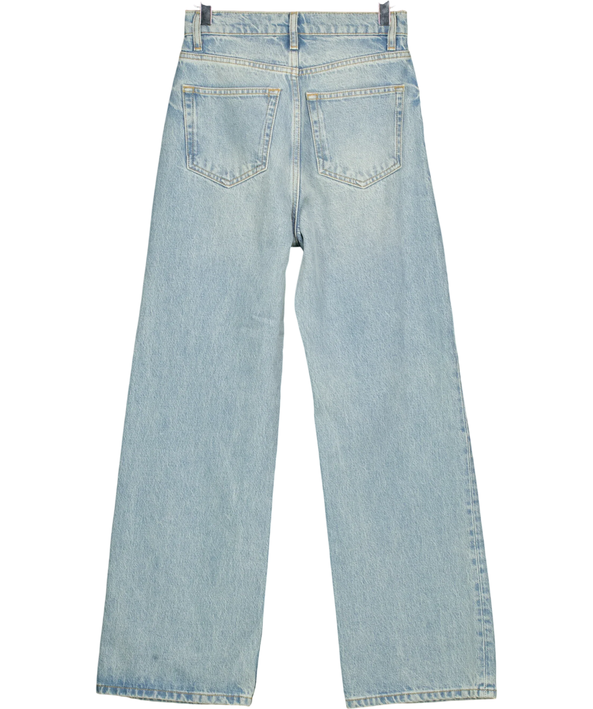 Reformation Blue Wilder High Rise Wide Leg Cropped Jeans, size W24 — back