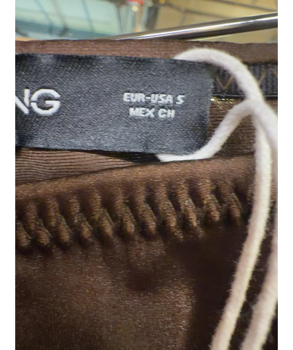 MNG Brown Colour, size UK S — care label