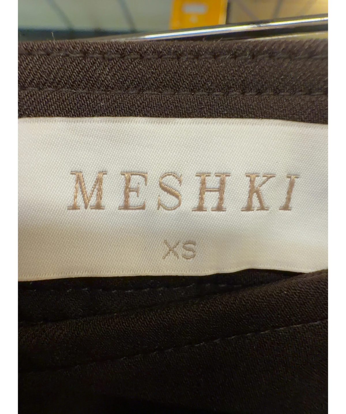 Meshki Brown Colour, size UK XS — care label