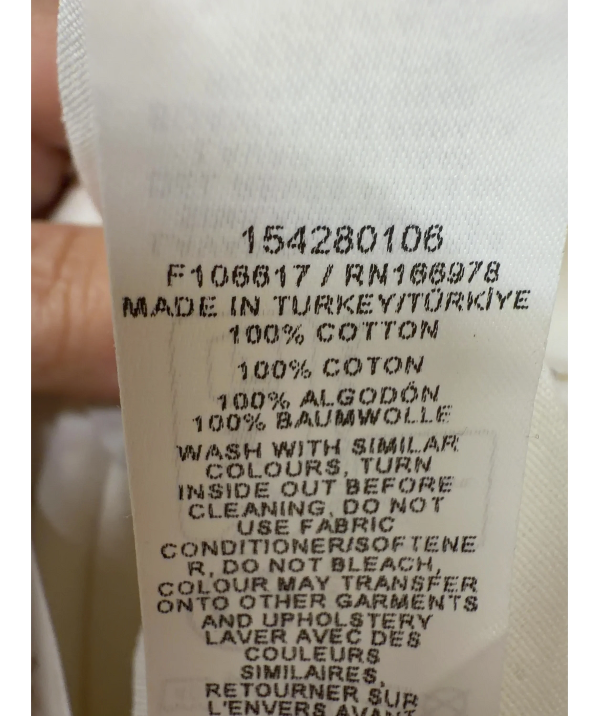 TOPSHOP White Colour, size W25 — label