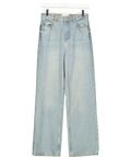 Reformation Blue Wilder High Rise Wide Leg Cropped Jeans, size W25 — front