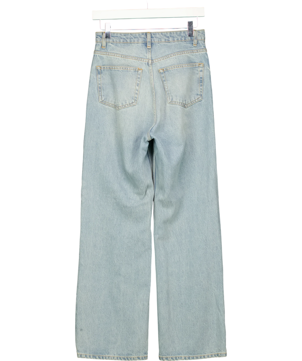 Reformation Blue Wilder High Rise Wide Leg Cropped Jeans, size W25 — back