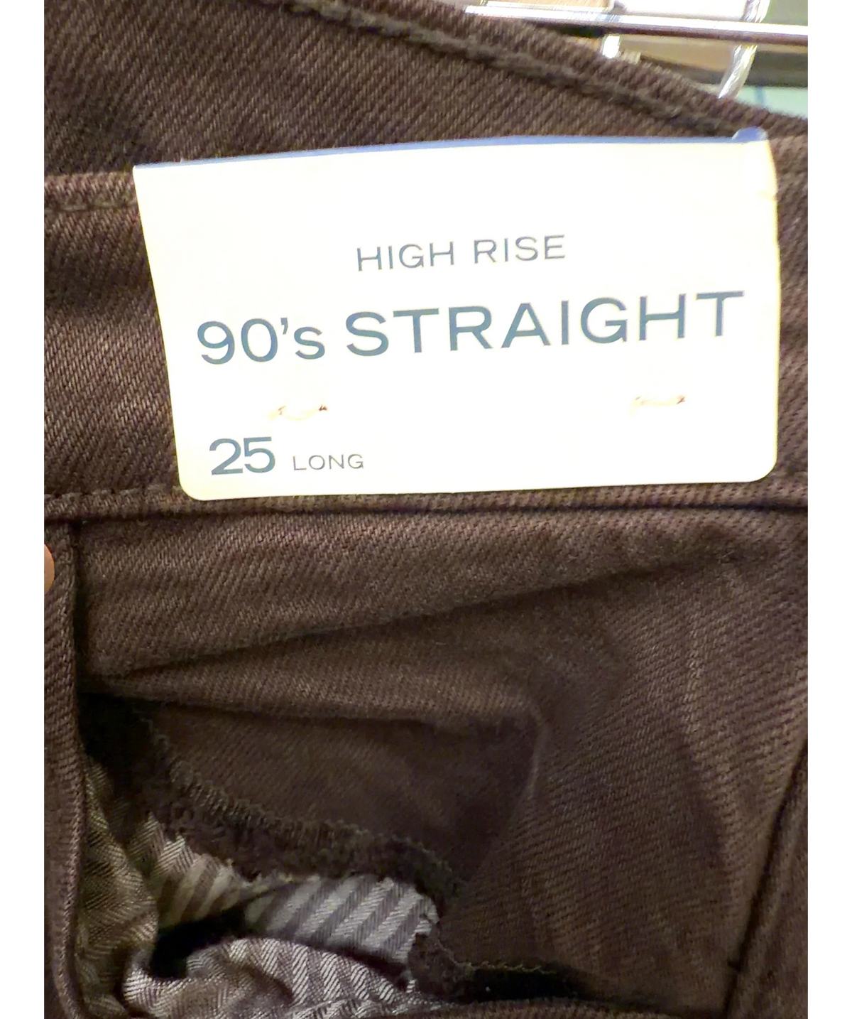 ABERCROMBIE & FITCH Brown 90'S STRAIGHT, size W25 — care label
