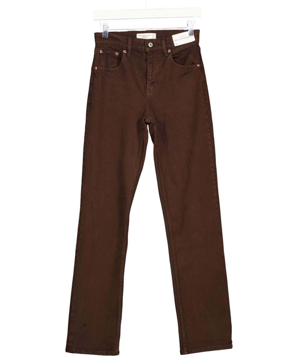 ABERCROMBIE & FITCH Brown 90'S STRAIGHT, size W25 — front
