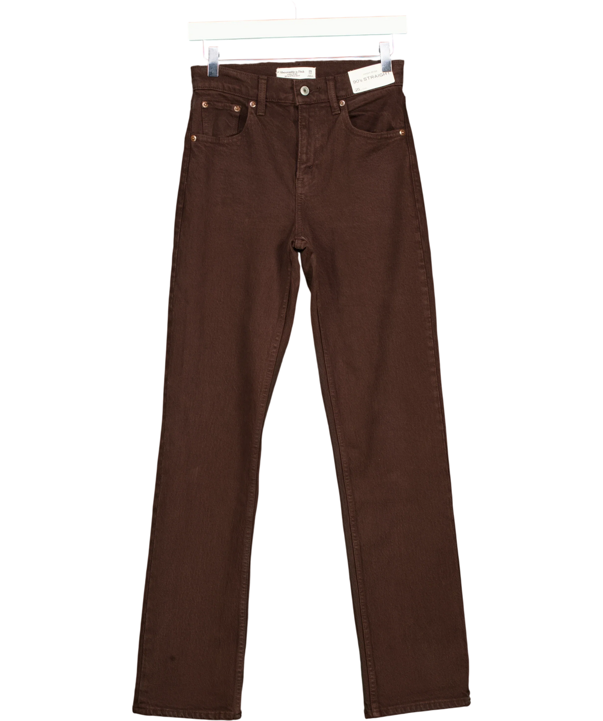 ABERCROMBIE & FITCH Brown 90'S STRAIGHT, size W25 — front