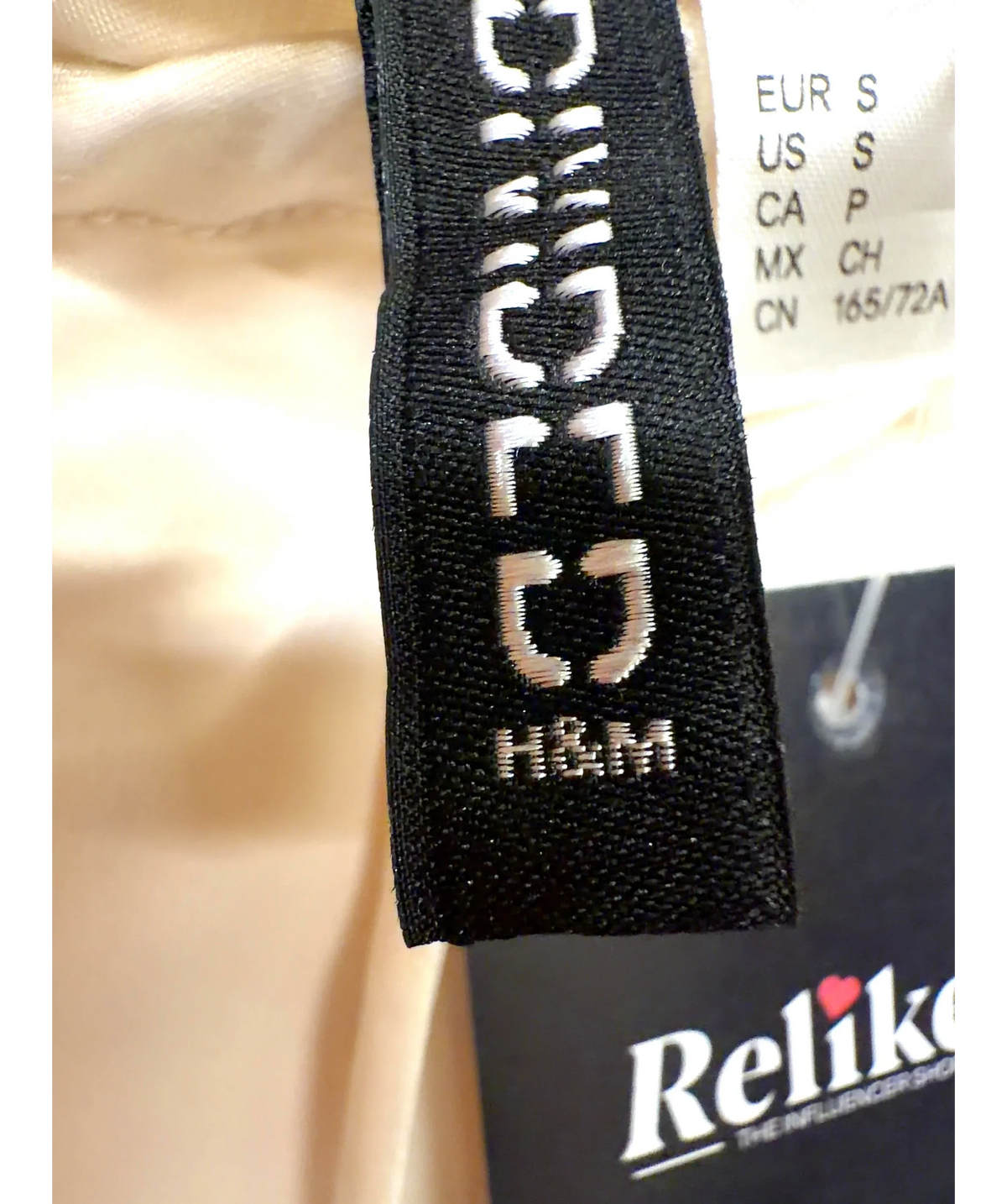 H&M Cream Colour, size UK S — detail