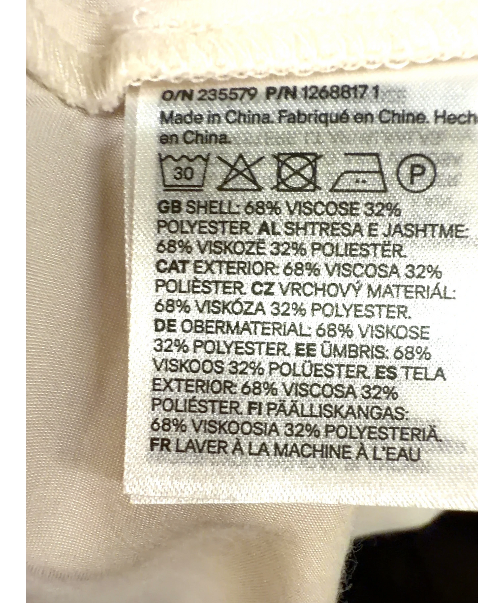 H&M Cream Colour, size UK S — label