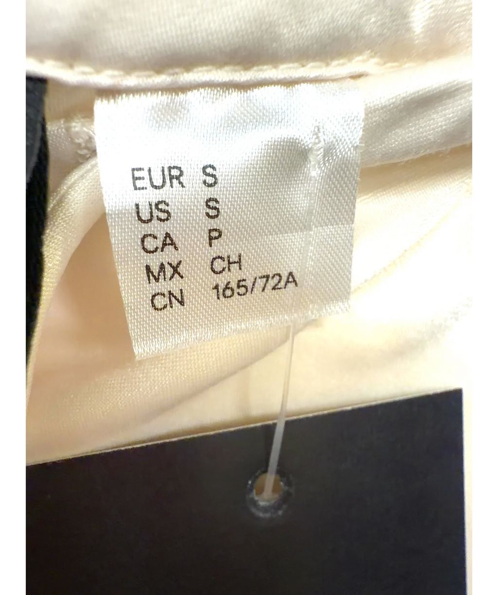 H&M Cream Colour, size UK S — care label