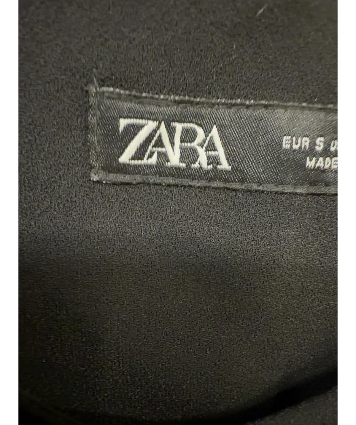 ZARA Black Colour, size UK S — detail