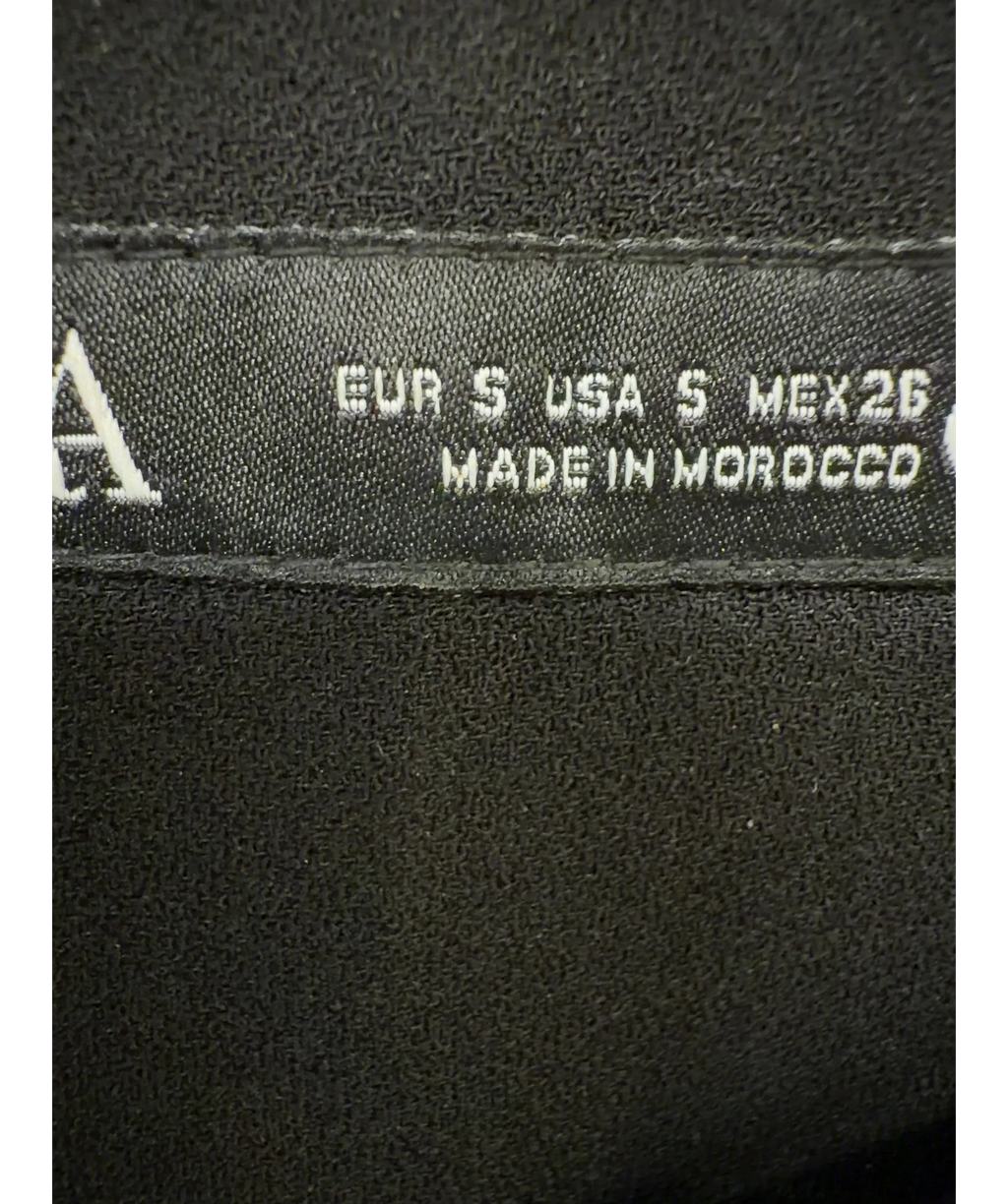 ZARA Black Colour, size UK S — care label