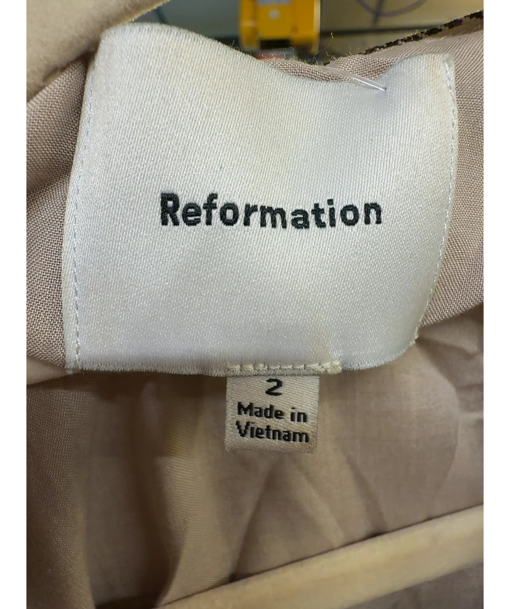 Reformation Brown Colour, size UK 6 — detail