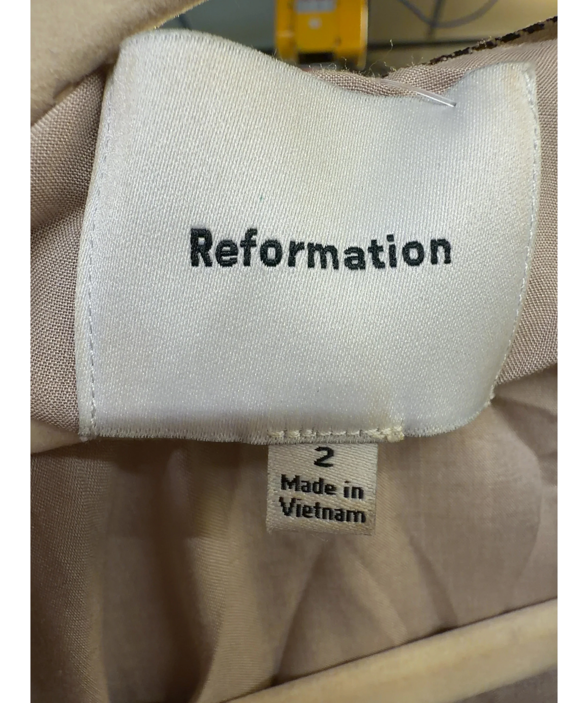 Reformation Brown Colour, size UK 6 — care label