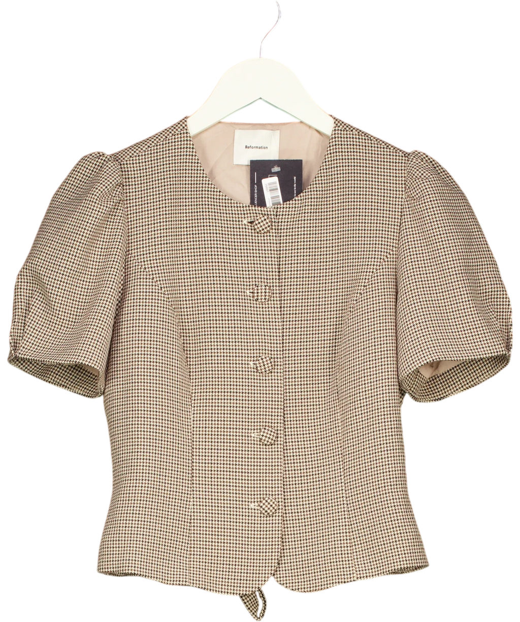 Reformation Brown Colour, size UK 6 — front
