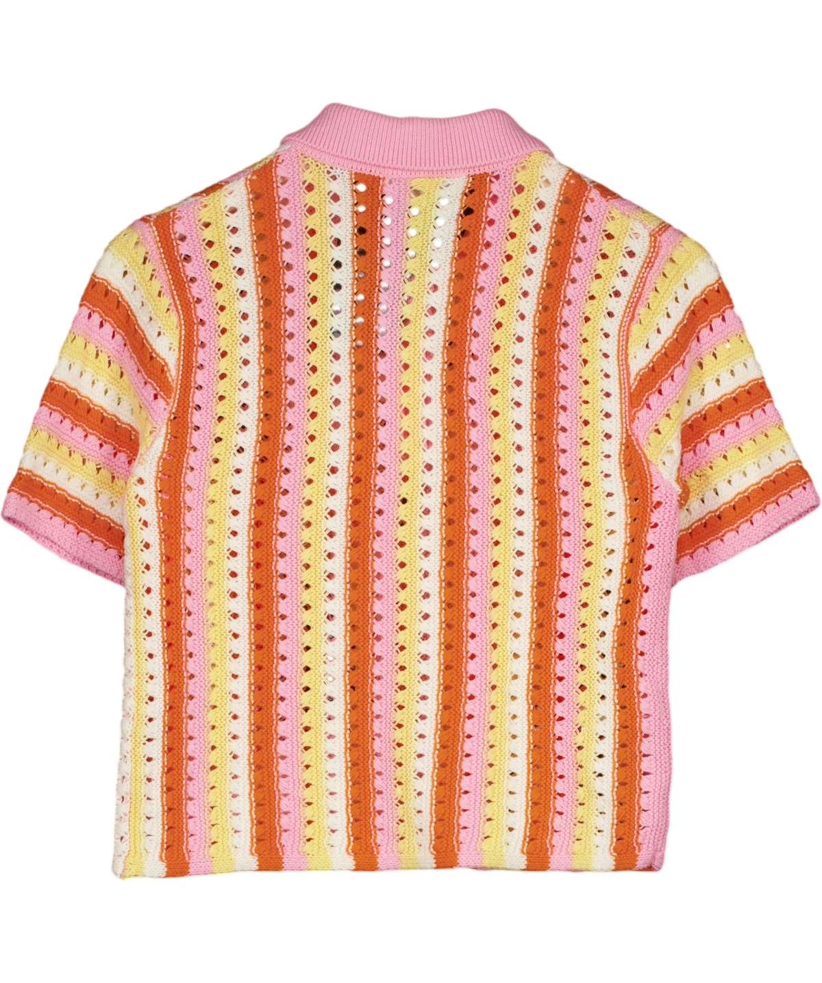 MNG Multicoloured Multicoloured Crochet Knit Polo, size UK S — back
