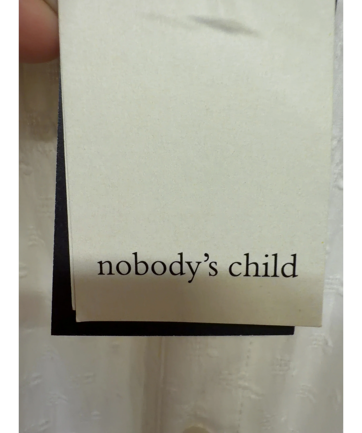 Nobody's Child White Augusta Blouse Short Sleeve, size UK 6 — detail