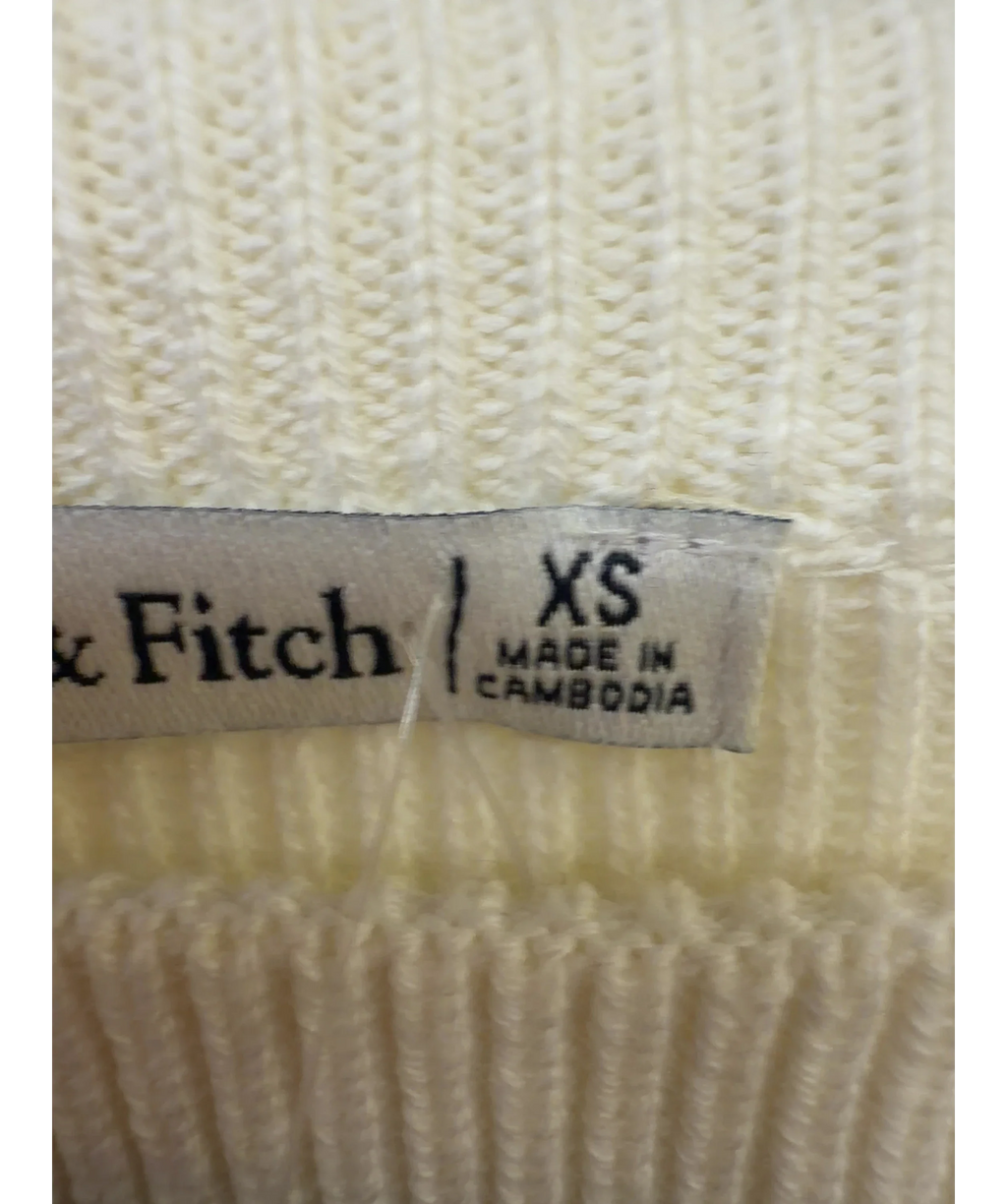 ABERCROMBIE & FITCH Cream Peplum Sweater Tank, size UK XS — care label