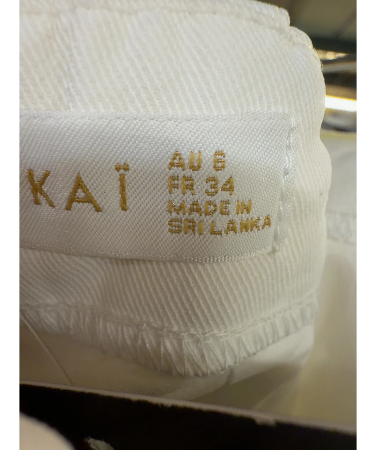 Kookai White Colour, size UK 8 — care label