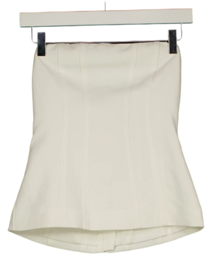 Kookai White Strapless Paneled Top UK 8