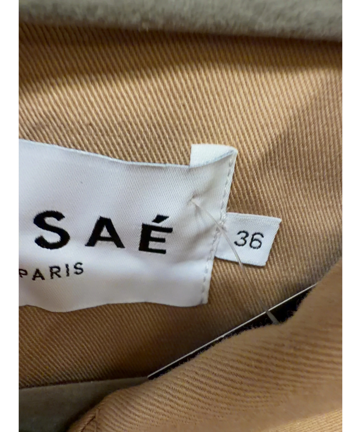 ROSAÉ PARIS Beige Le Boileau, size UK 8 — care label