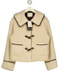 Nobody's Child Cream Whipstitch Borg Jacket, size UK S — front