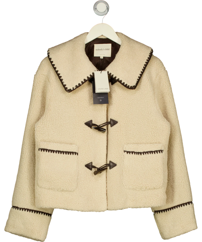 Nobody's Child Whipstitch Borg Jacket Cream jacket UK S