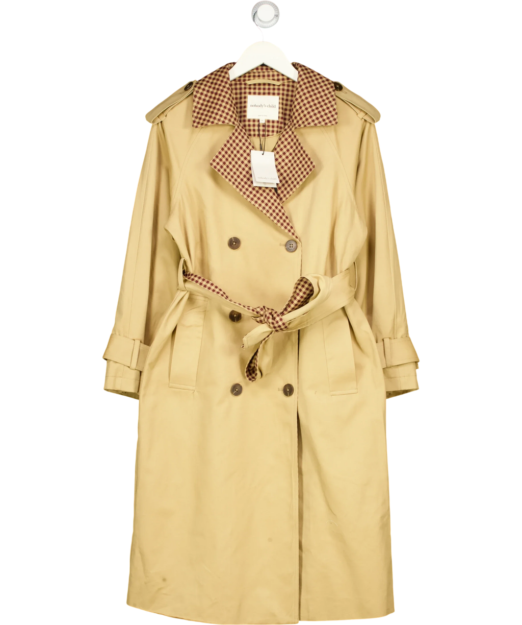 Nobody's Child camel Everyday Contrast Trench, size UK S — front