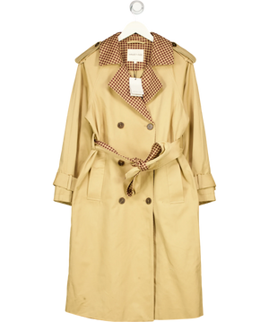Nobody's Child Everyday Contrast Trench Beige and Brown Coat UK S