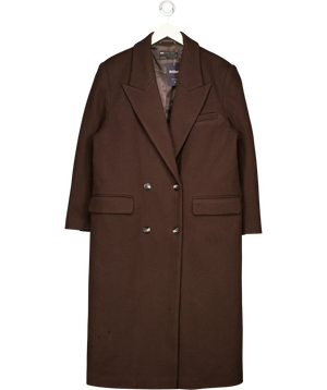 ASOS Brown Double-Breasted Coat UK S