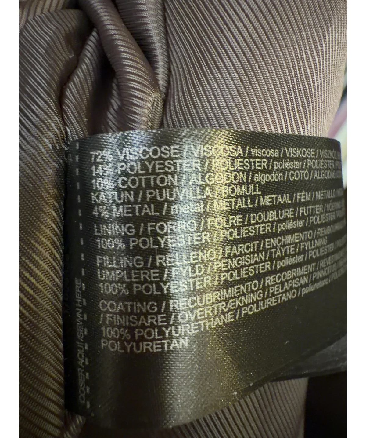 MNG Brown Colour, size UK S — label