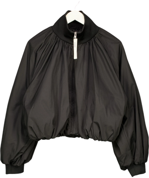The Couture Club Gathered Balloon Hem Bomber Jacket Black XS