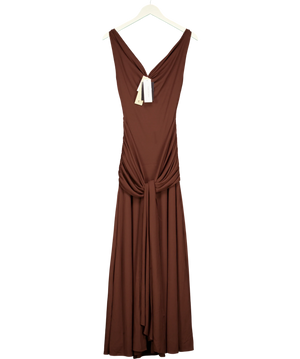 Forever New Vivianne Scarf Tie Dress Brown UK 6