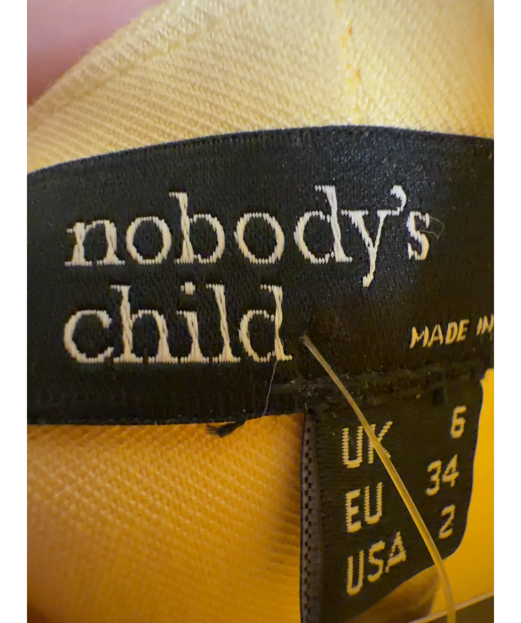 Nobody's Child Yellow Reign Midi Dress, size UK 6 — detail