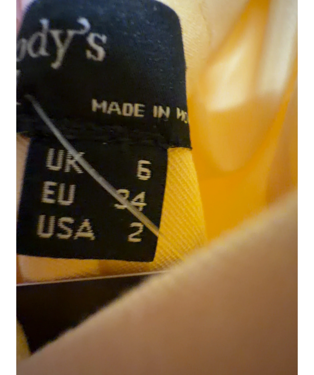 Nobody's Child Yellow Reign Midi Dress, size UK 6 — care label
