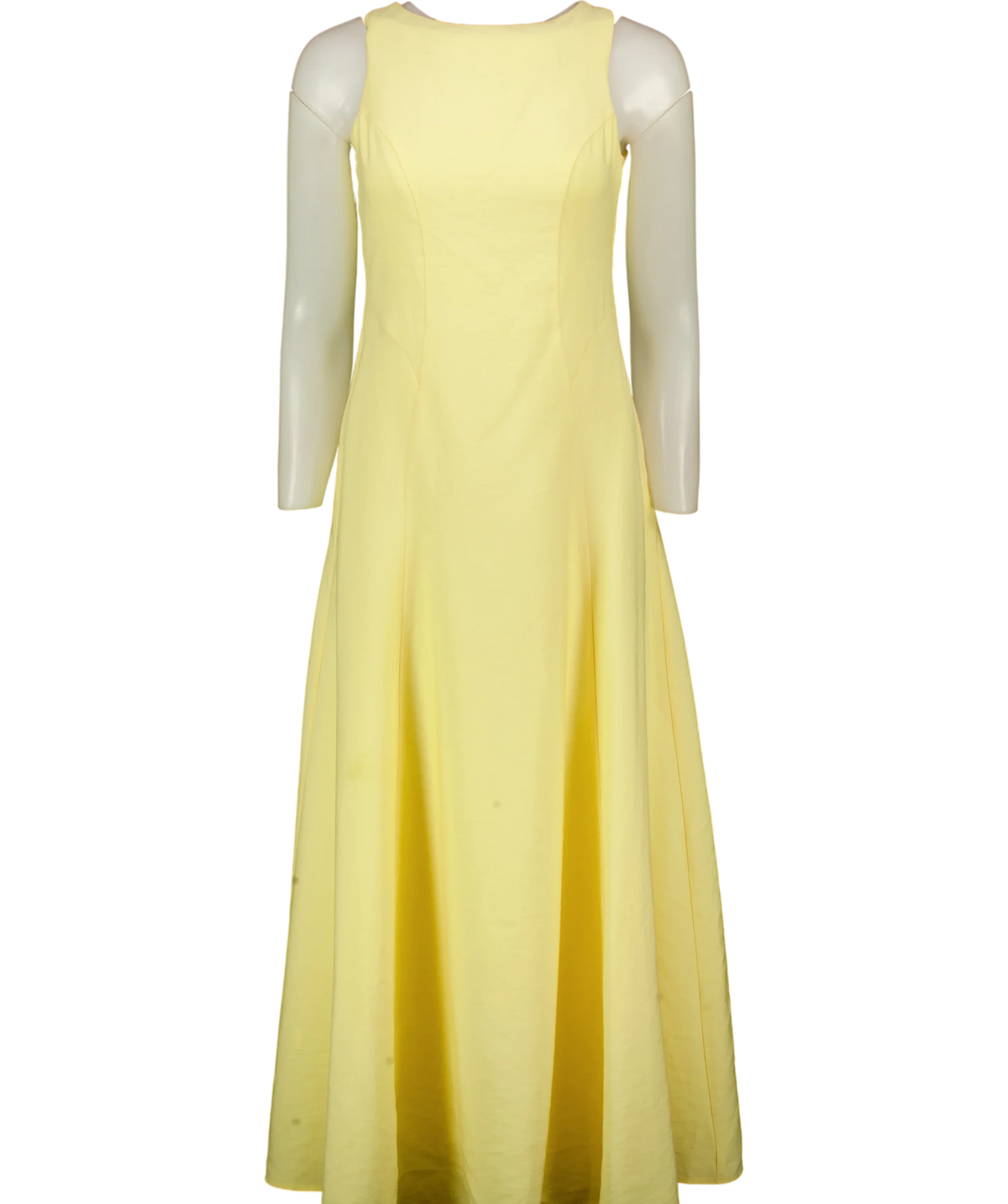 Nobody's Child Yellow Reign Midi Dress, size UK 6 — front