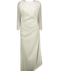 H&M White White Twist-Detail Twill Dress, size UK XS — front