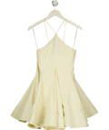 ASOS Cream structured halter volume skirt mini dress, size UK 6 — front