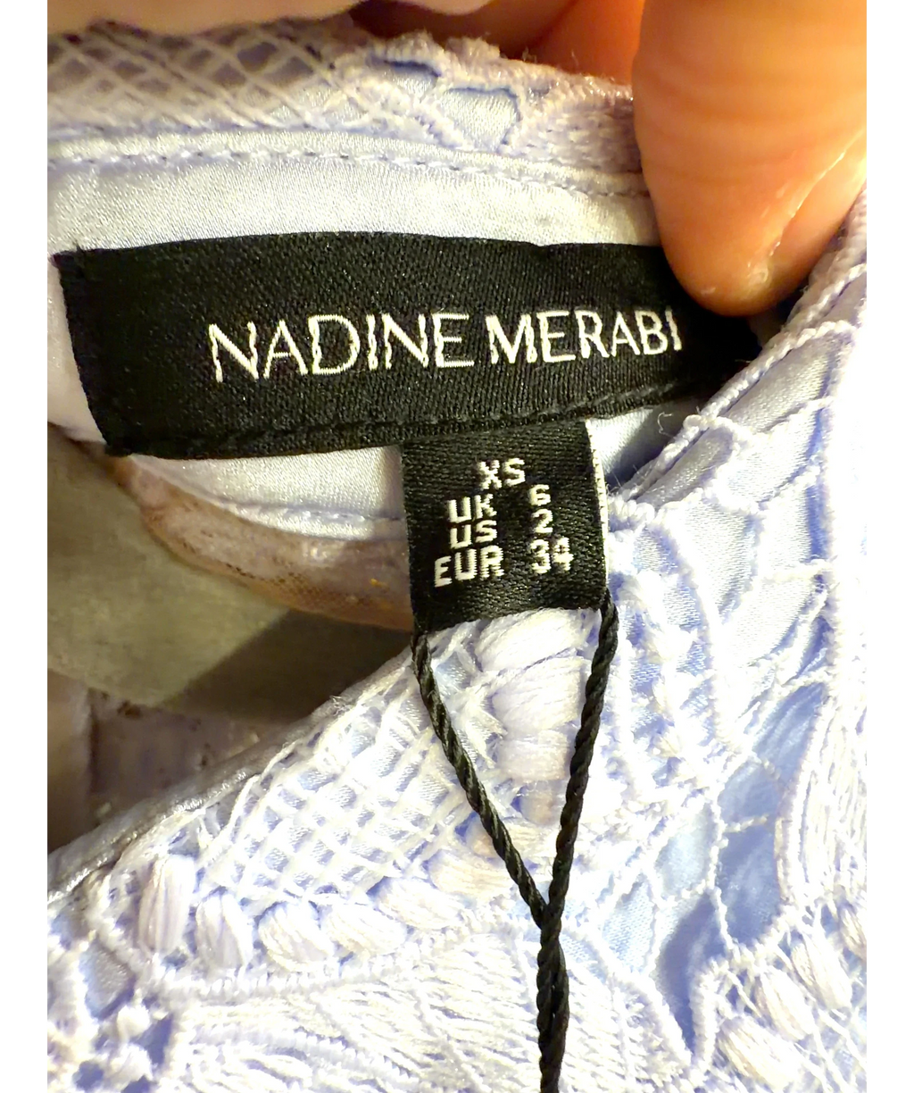 NADINE MERABI light blue Lorna Blue Dress, size UK 6 — care label