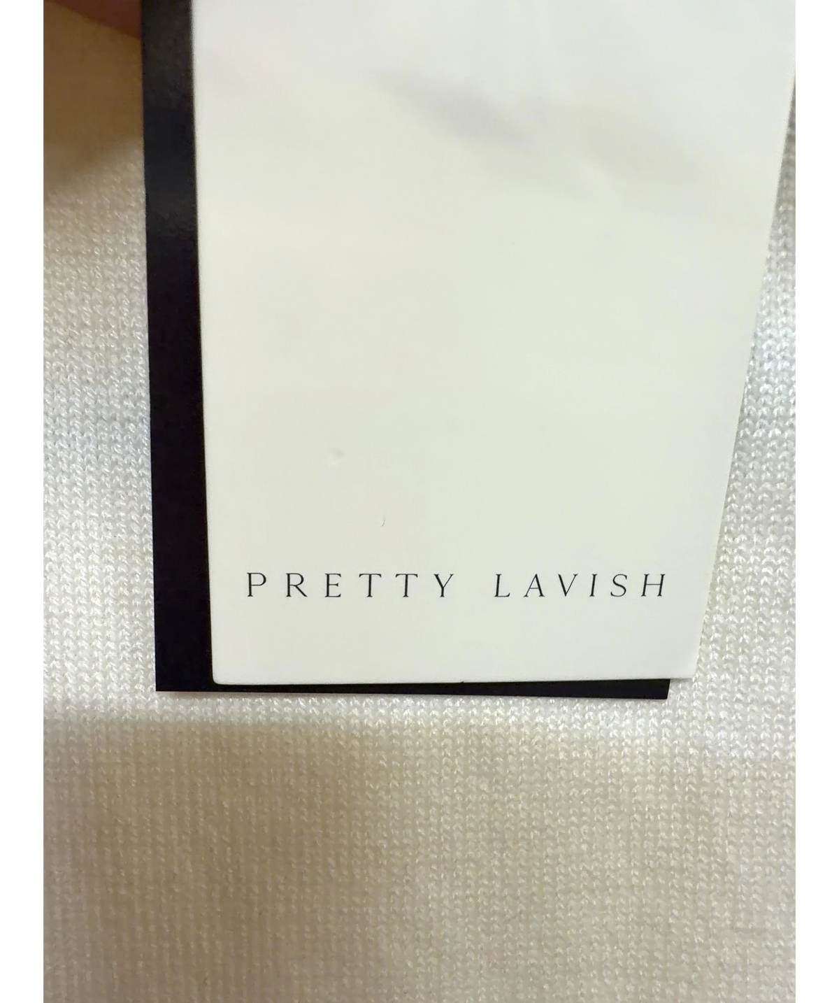 PRETTY LAVISH Cream ZENA GROWN NECK DROP HEM MAXI DRESS, size UK S — detail