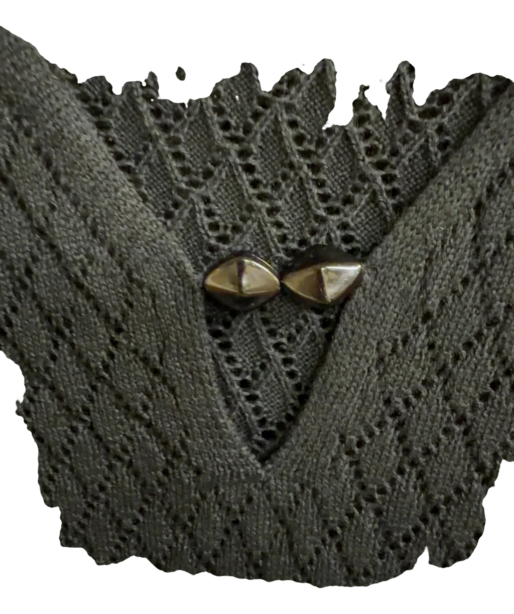 PRETTY LAVISH Black CROKDREBLA BLACK, size UK S — fabric detail