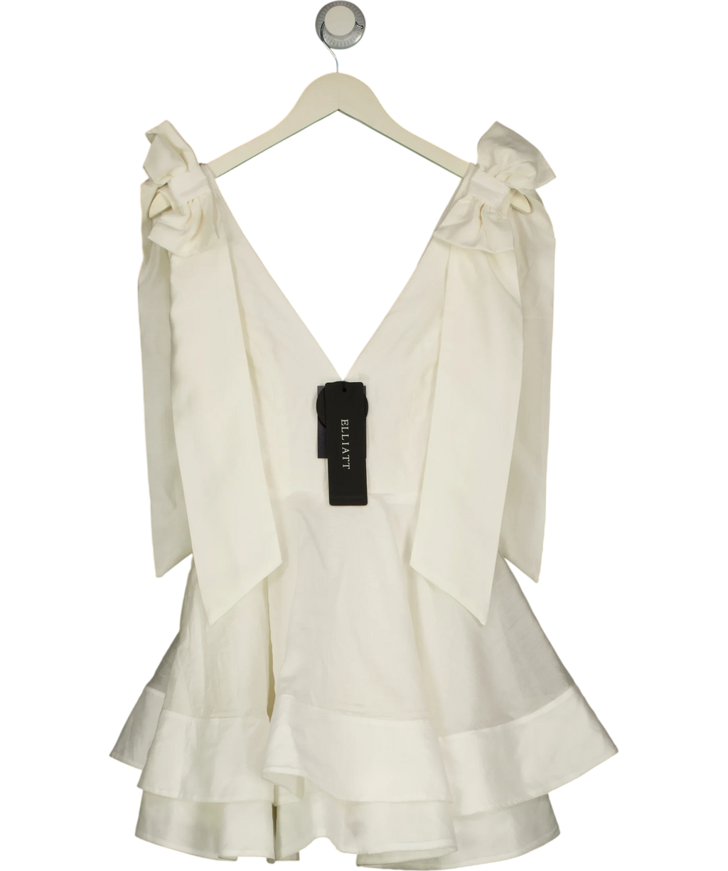 Elliatt ivory Kalani Mini Dress, size UK XS — front