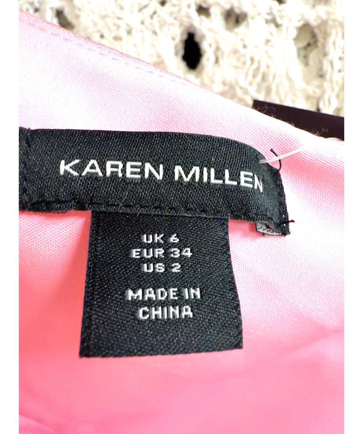 KAREN MILLEN Pink Colour, size UK 6 — detail