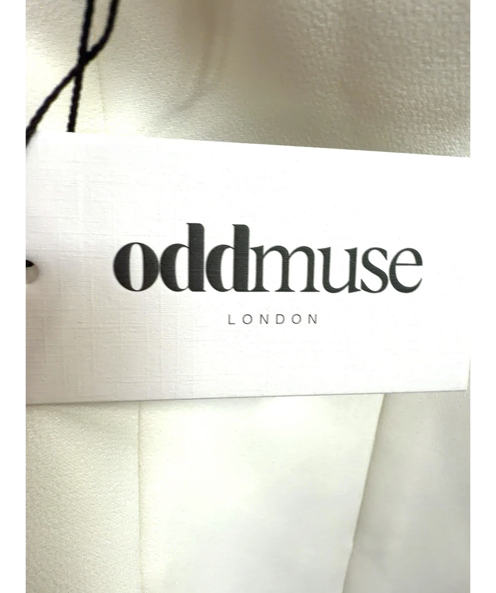 ODD MUSE White Structured Mini Dress, size UK XS — detail