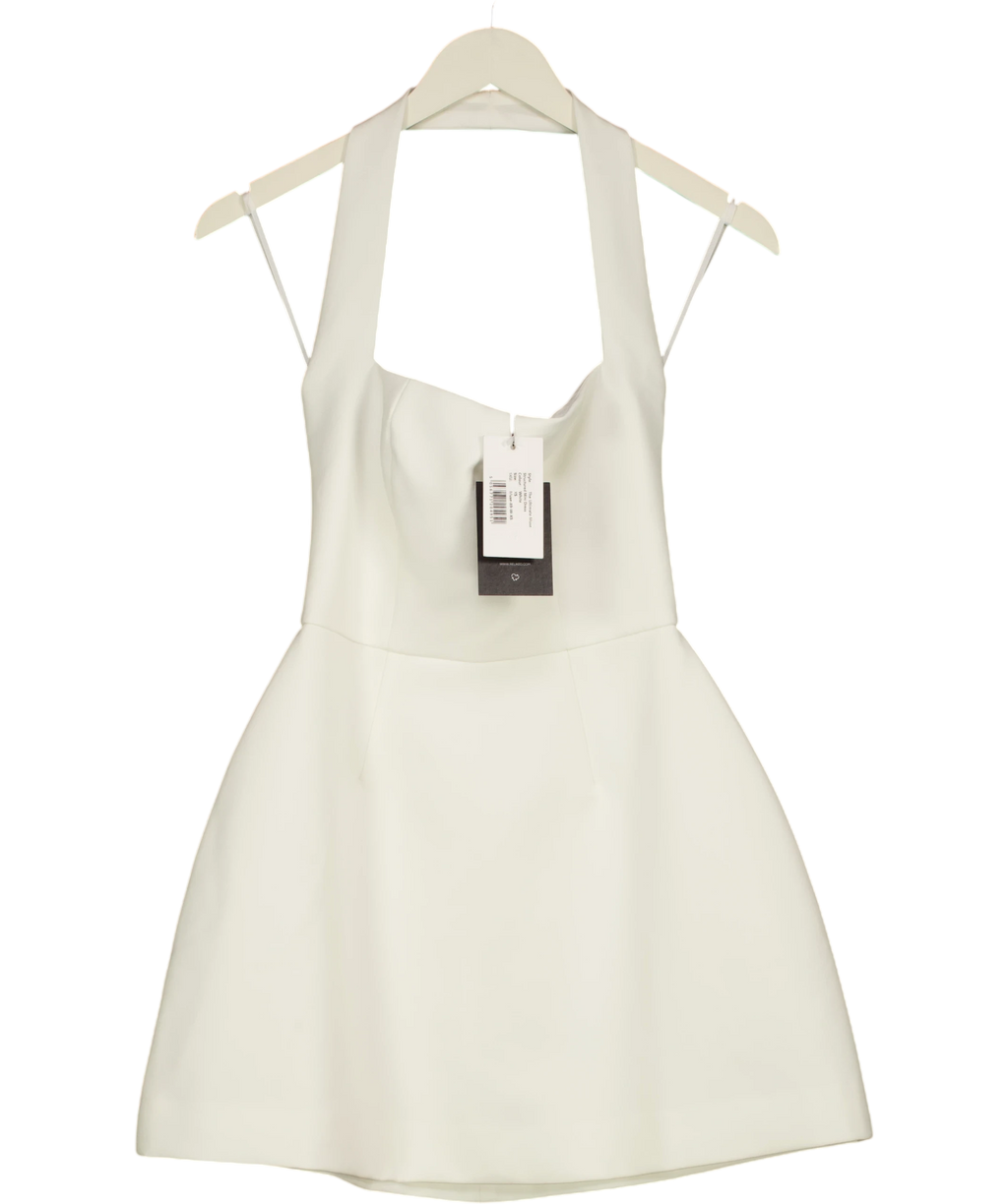 ODD MUSE White Structured Mini Dress, size UK XS — front
